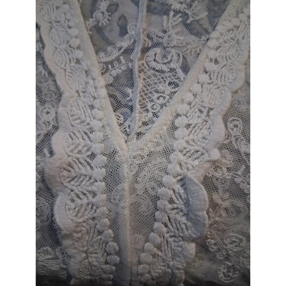 Crochet Whimsical Fairycore Victorian Women's size Large Romantic Lace Top - Picture 9 of 11